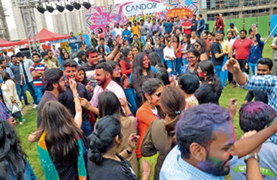 Holi celebrations at the campus